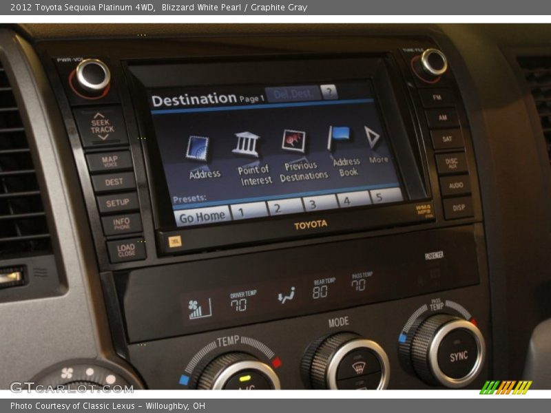 Controls of 2012 Sequoia Platinum 4WD