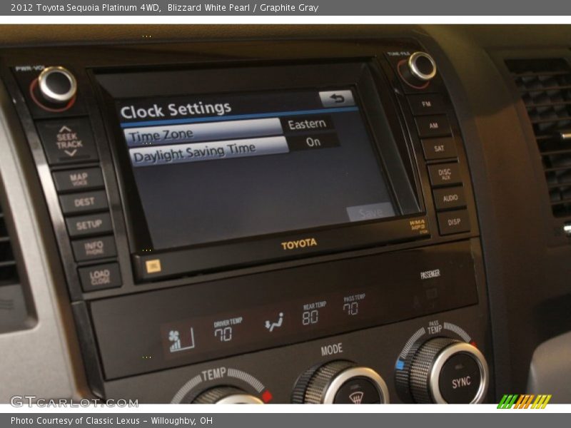 Controls of 2012 Sequoia Platinum 4WD