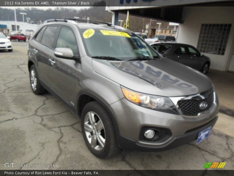 Titanium Silver / Black 2012 Kia Sorento EX AWD