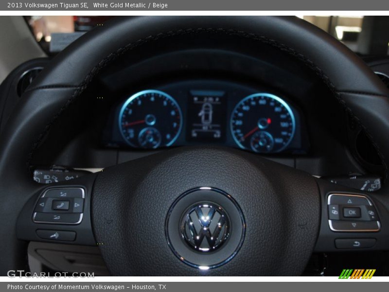 White Gold Metallic / Beige 2013 Volkswagen Tiguan SE