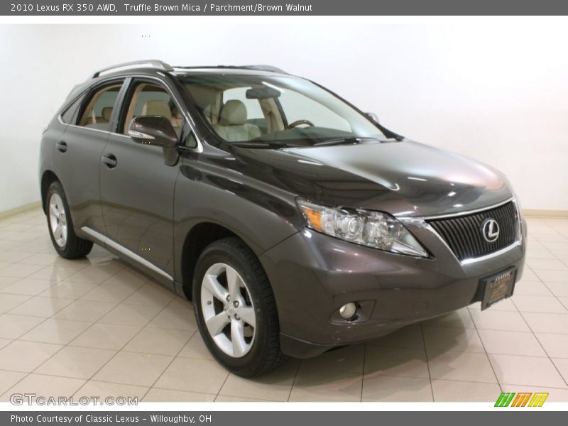 Truffle Brown Mica / Parchment/Brown Walnut 2010 Lexus RX 350 AWD