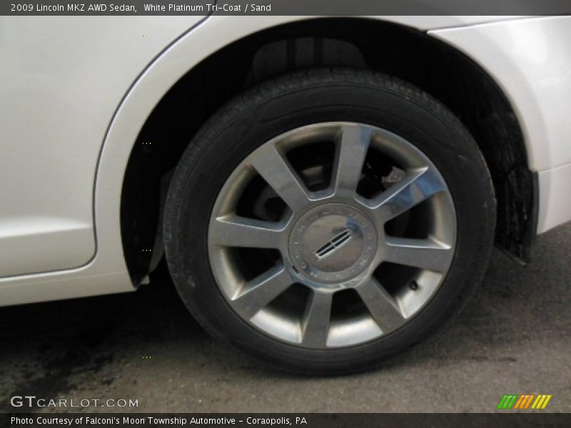 White Platinum Tri-Coat / Sand 2009 Lincoln MKZ AWD Sedan