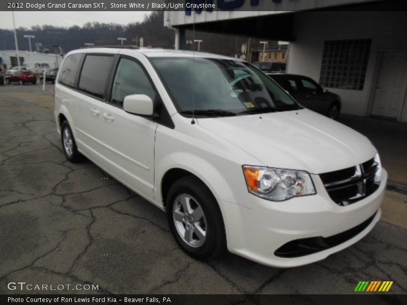 Stone White / Black/Light Graystone 2012 Dodge Grand Caravan SXT