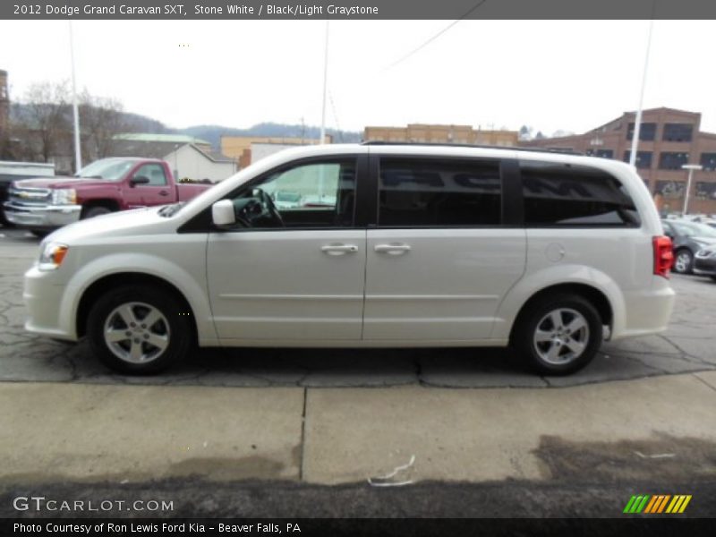 Stone White / Black/Light Graystone 2012 Dodge Grand Caravan SXT