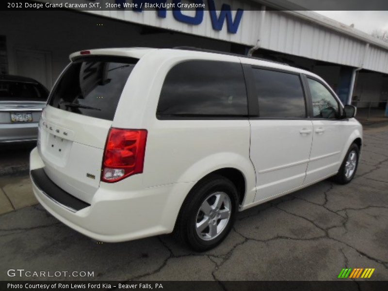 Stone White / Black/Light Graystone 2012 Dodge Grand Caravan SXT