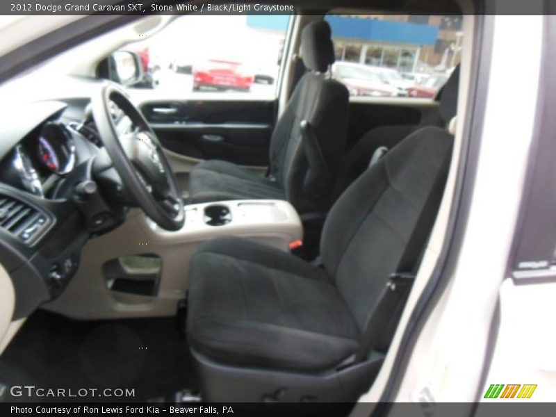 Stone White / Black/Light Graystone 2012 Dodge Grand Caravan SXT