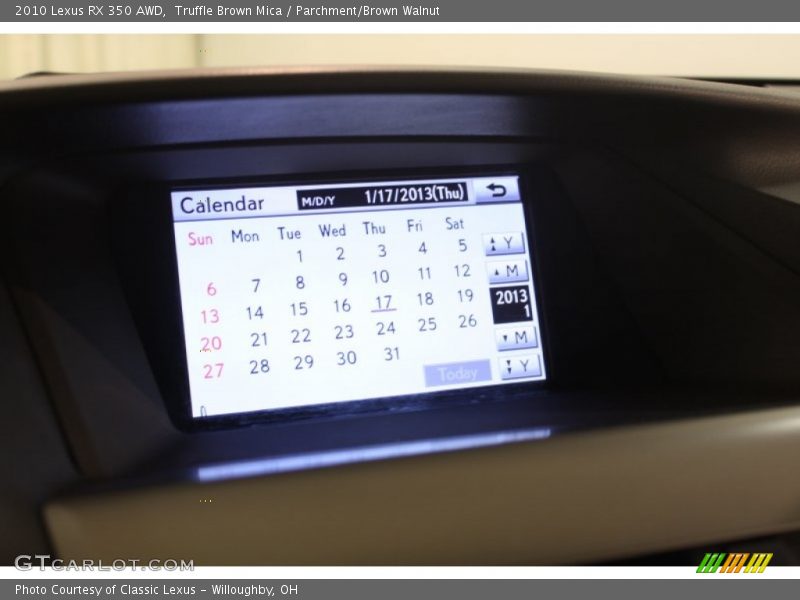 Truffle Brown Mica / Parchment/Brown Walnut 2010 Lexus RX 350 AWD