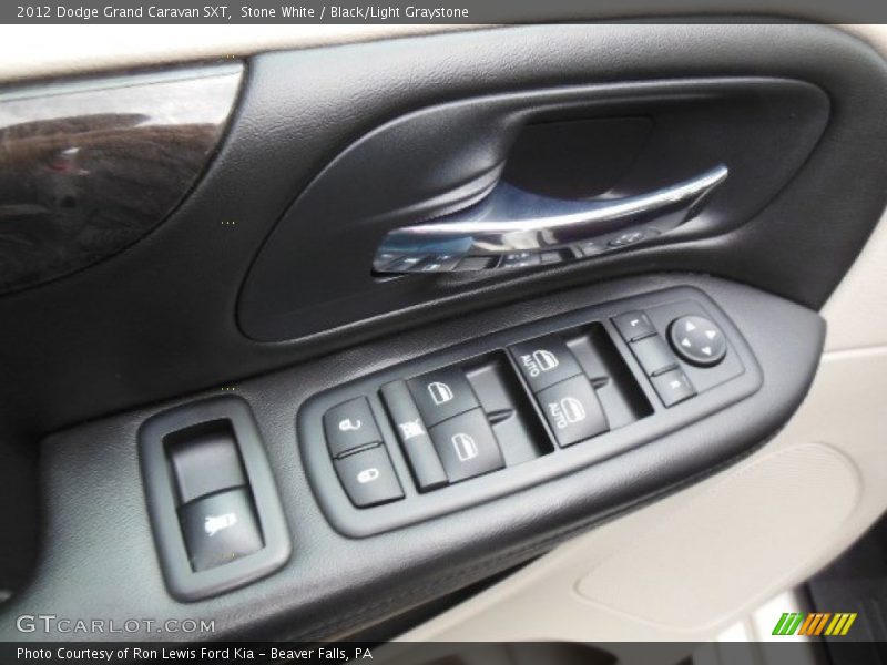 Stone White / Black/Light Graystone 2012 Dodge Grand Caravan SXT