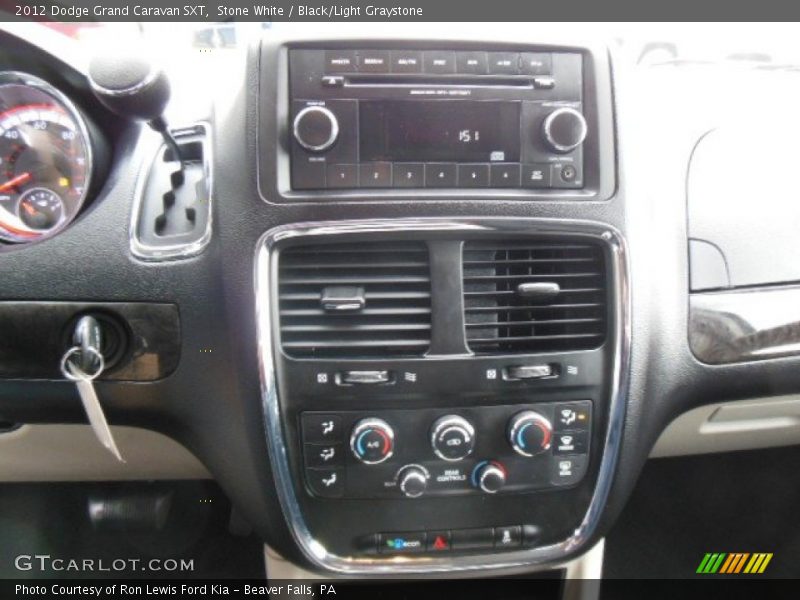 Stone White / Black/Light Graystone 2012 Dodge Grand Caravan SXT