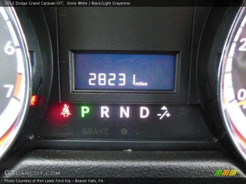 Stone White / Black/Light Graystone 2012 Dodge Grand Caravan SXT