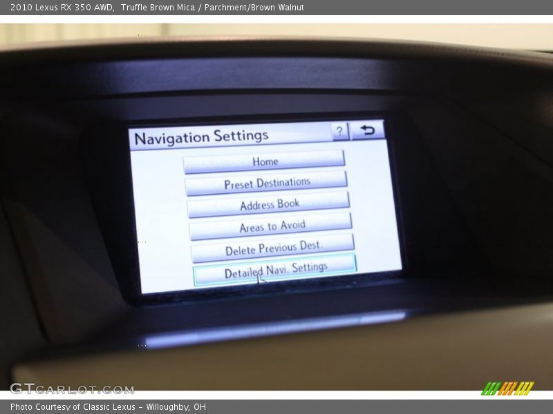 Truffle Brown Mica / Parchment/Brown Walnut 2010 Lexus RX 350 AWD