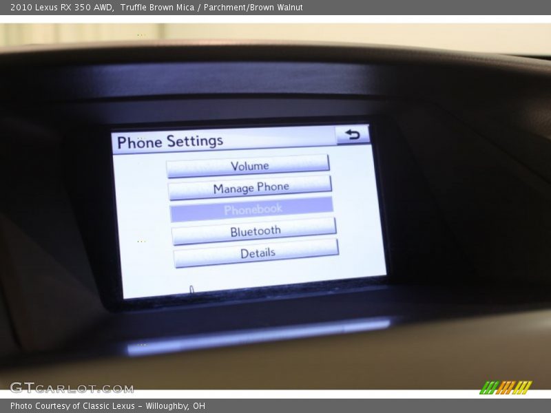 Truffle Brown Mica / Parchment/Brown Walnut 2010 Lexus RX 350 AWD