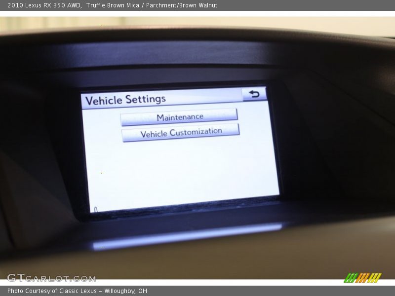 Truffle Brown Mica / Parchment/Brown Walnut 2010 Lexus RX 350 AWD