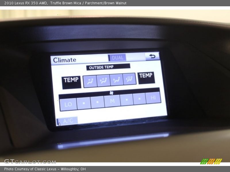 Truffle Brown Mica / Parchment/Brown Walnut 2010 Lexus RX 350 AWD