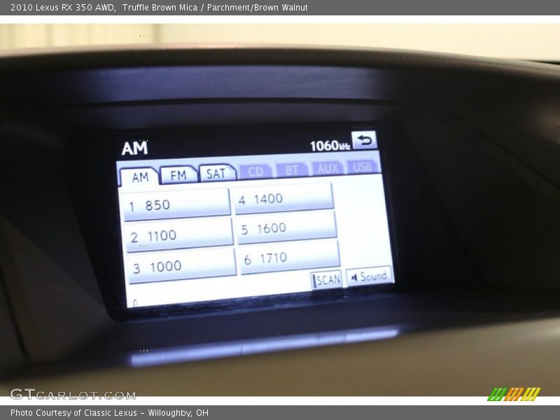 Truffle Brown Mica / Parchment/Brown Walnut 2010 Lexus RX 350 AWD