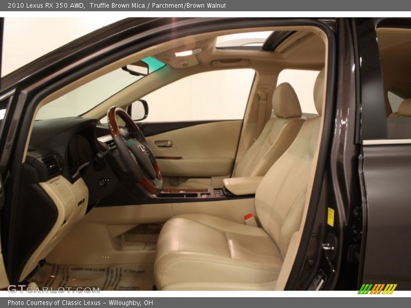 Truffle Brown Mica / Parchment/Brown Walnut 2010 Lexus RX 350 AWD