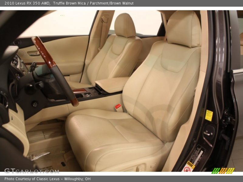 Truffle Brown Mica / Parchment/Brown Walnut 2010 Lexus RX 350 AWD
