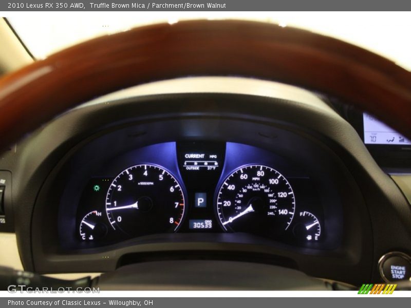 Truffle Brown Mica / Parchment/Brown Walnut 2010 Lexus RX 350 AWD