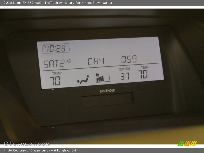 Truffle Brown Mica / Parchment/Brown Walnut 2010 Lexus RX 350 AWD