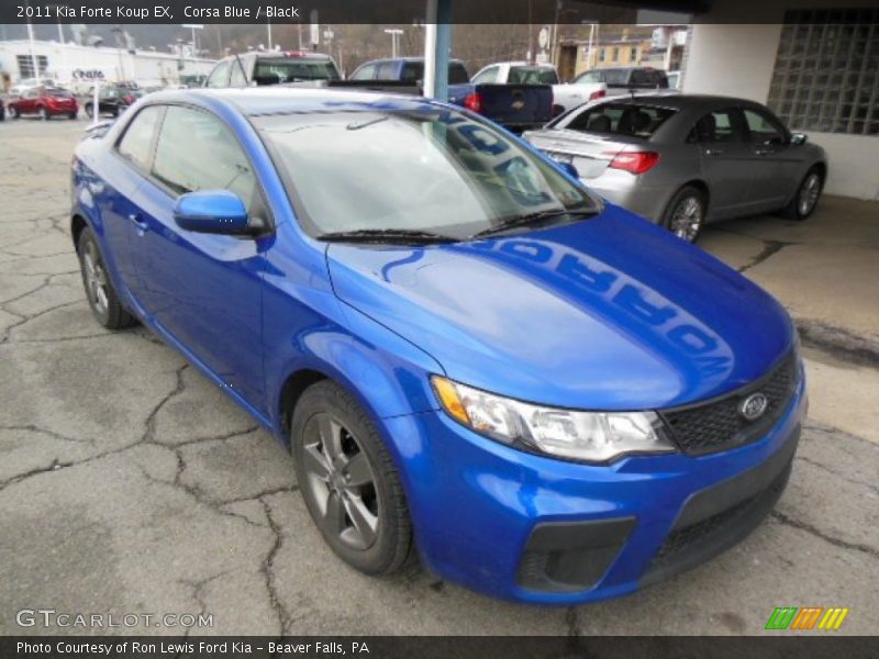 Corsa Blue / Black 2011 Kia Forte Koup EX