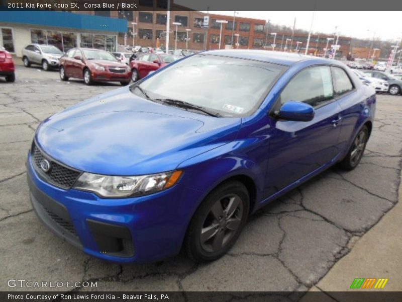 Corsa Blue / Black 2011 Kia Forte Koup EX