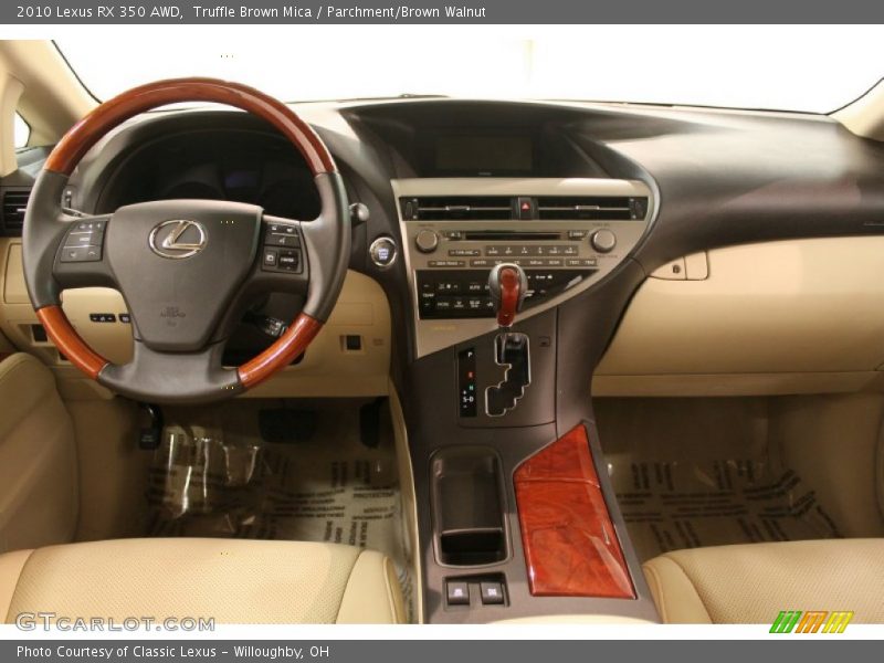 Truffle Brown Mica / Parchment/Brown Walnut 2010 Lexus RX 350 AWD