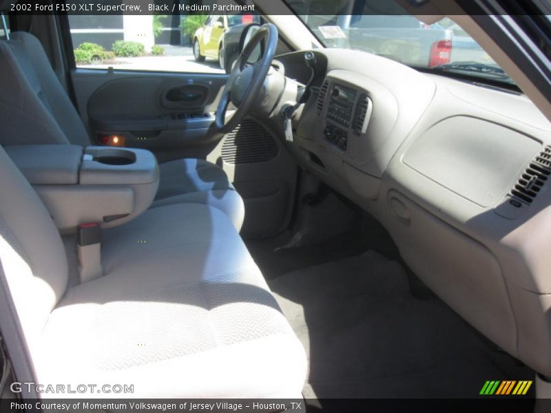 Black / Medium Parchment 2002 Ford F150 XLT SuperCrew