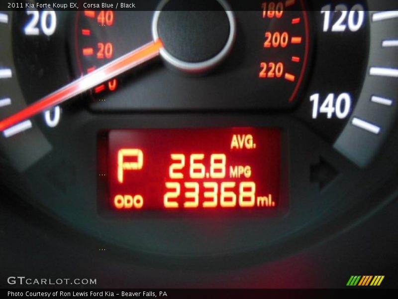 Corsa Blue / Black 2011 Kia Forte Koup EX