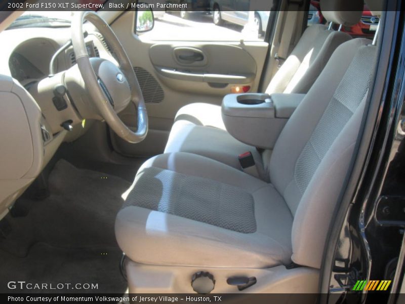 Black / Medium Parchment 2002 Ford F150 XLT SuperCrew