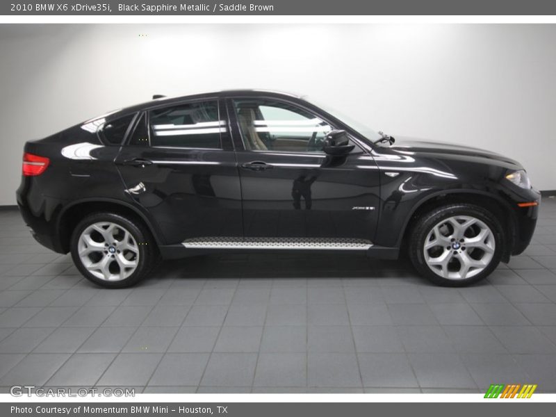 Black Sapphire Metallic / Saddle Brown 2010 BMW X6 xDrive35i