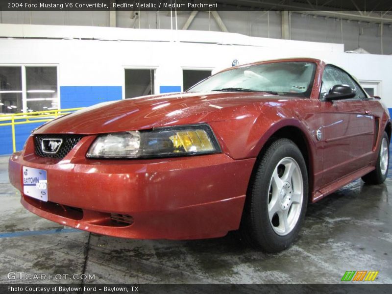 Redfire Metallic / Medium Parchment 2004 Ford Mustang V6 Convertible