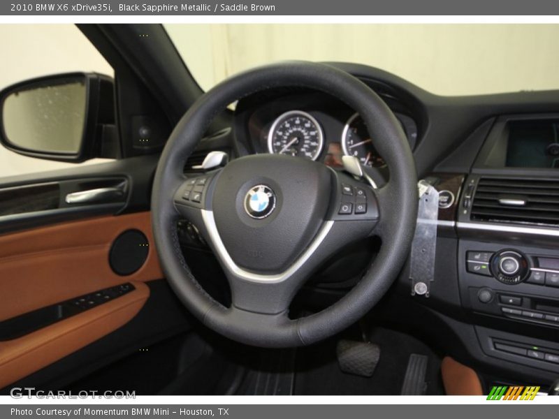 Black Sapphire Metallic / Saddle Brown 2010 BMW X6 xDrive35i
