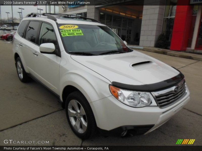 Satin White Pearl / Platinum 2009 Subaru Forester 2.5 XT