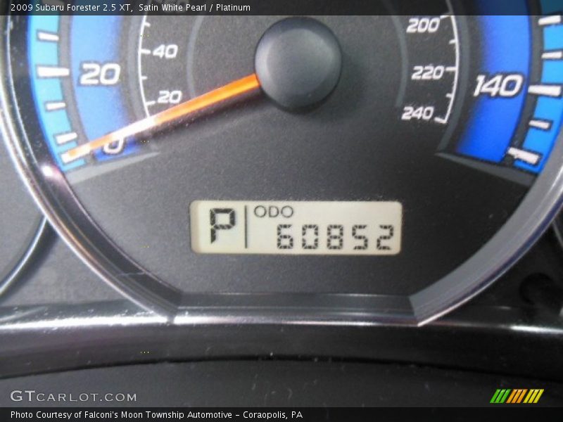 Satin White Pearl / Platinum 2009 Subaru Forester 2.5 XT