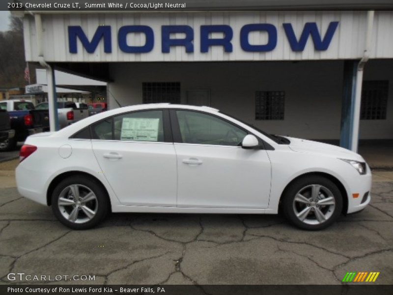 Summit White / Cocoa/Light Neutral 2013 Chevrolet Cruze LT