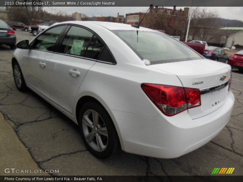 Summit White / Cocoa/Light Neutral 2013 Chevrolet Cruze LT