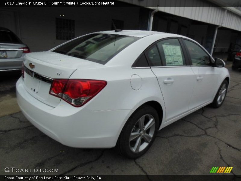 Summit White / Cocoa/Light Neutral 2013 Chevrolet Cruze LT