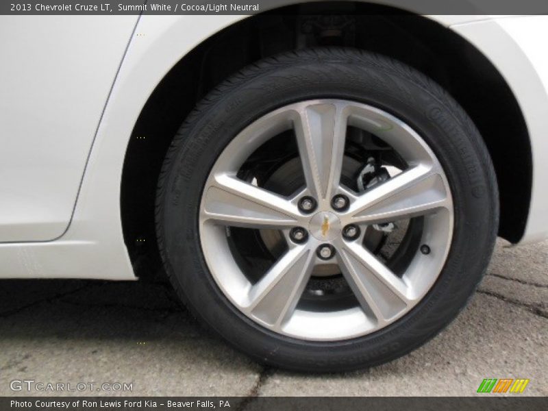 Summit White / Cocoa/Light Neutral 2013 Chevrolet Cruze LT
