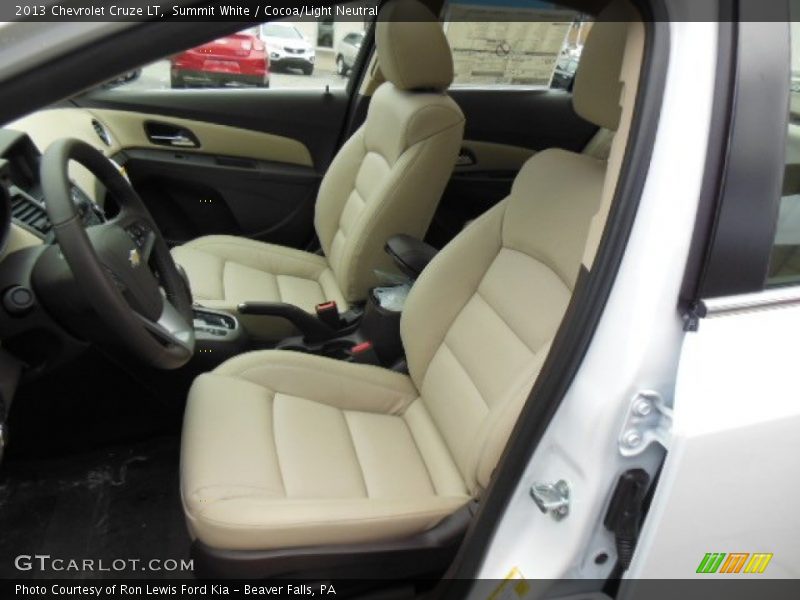 Summit White / Cocoa/Light Neutral 2013 Chevrolet Cruze LT