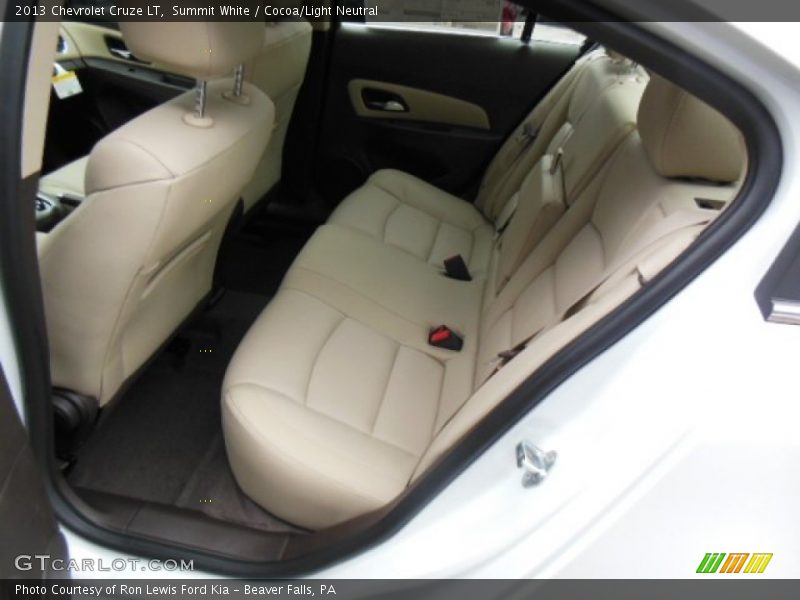 Summit White / Cocoa/Light Neutral 2013 Chevrolet Cruze LT