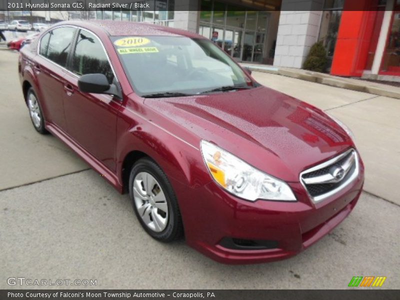 Radiant Silver / Black 2011 Hyundai Sonata GLS