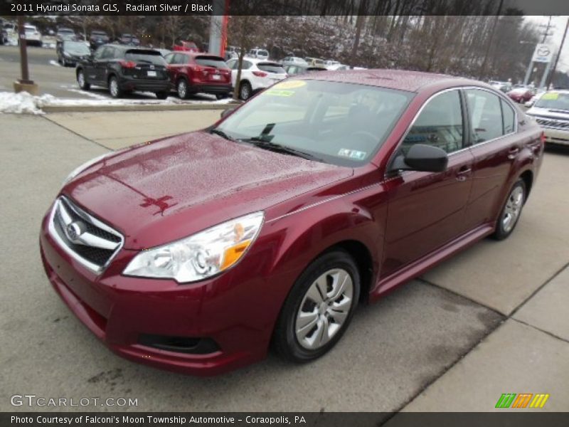 Radiant Silver / Black 2011 Hyundai Sonata GLS