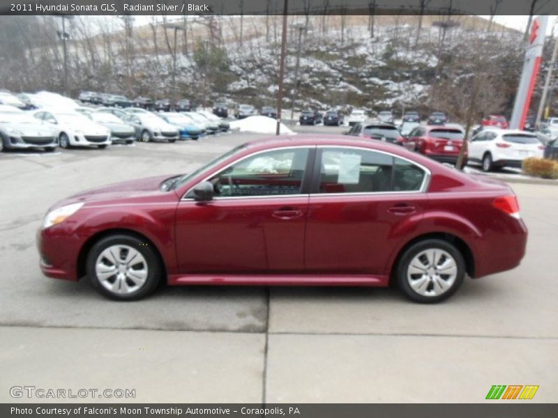 Radiant Silver / Black 2011 Hyundai Sonata GLS