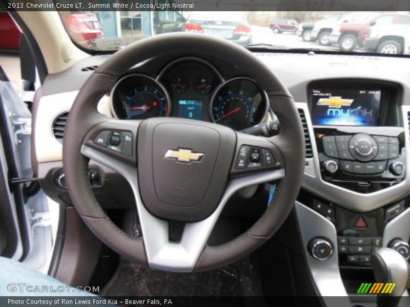Summit White / Cocoa/Light Neutral 2013 Chevrolet Cruze LT