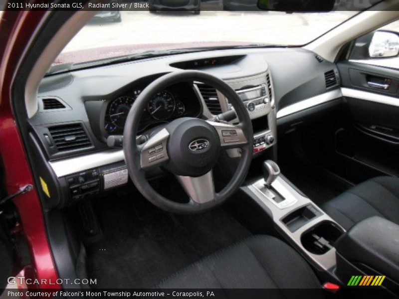 Radiant Silver / Black 2011 Hyundai Sonata GLS