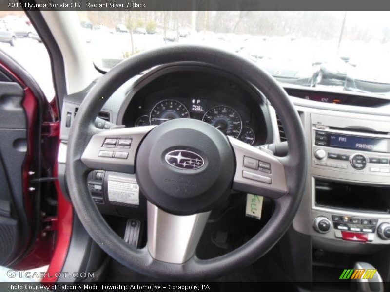 Radiant Silver / Black 2011 Hyundai Sonata GLS