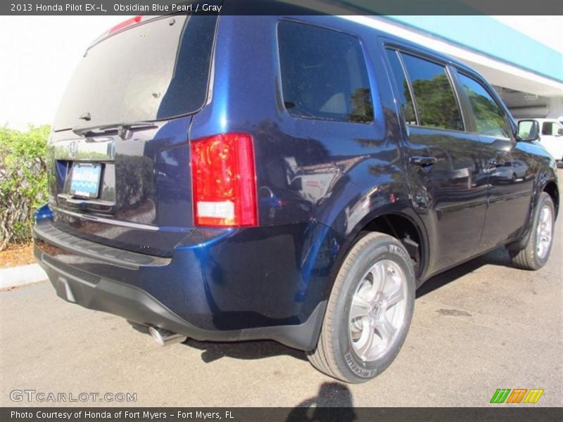Obsidian Blue Pearl / Gray 2013 Honda Pilot EX-L