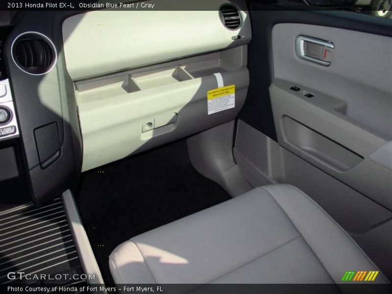 Obsidian Blue Pearl / Gray 2013 Honda Pilot EX-L