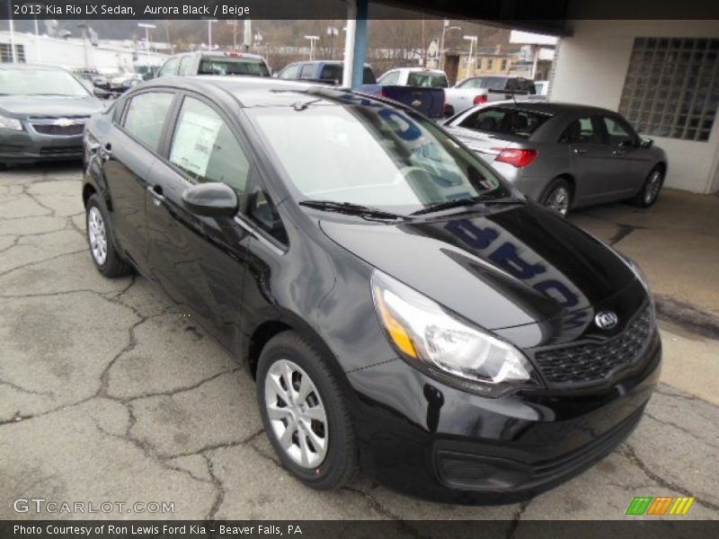 Aurora Black / Beige 2013 Kia Rio LX Sedan