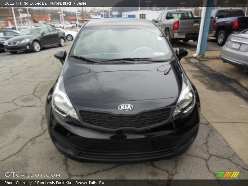 Aurora Black / Beige 2013 Kia Rio LX Sedan